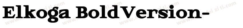 Elkoga BoldVersion字体转换